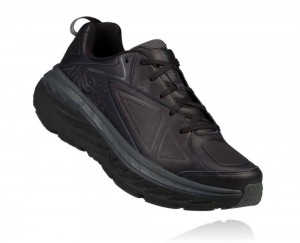 Hoka Bondi Leather Black | 21578WUIL