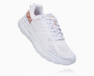 Hoka Clifton 6 White / Rose Gold | 80762KIPG