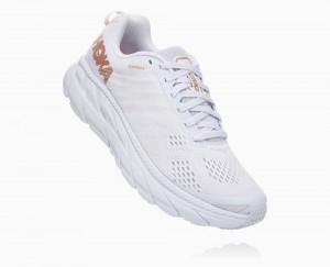 Hoka Clifton 6 Wide White / Rose Gold | 75034MILU