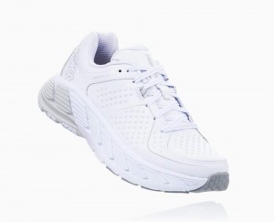 Hoka Gaviota Leather White | 40173HNOS