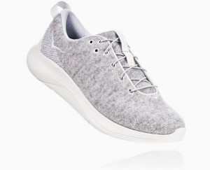 Hoka Hupana Flow Wool Lunar Rock/Blanc De Blanc | 17386HOXI