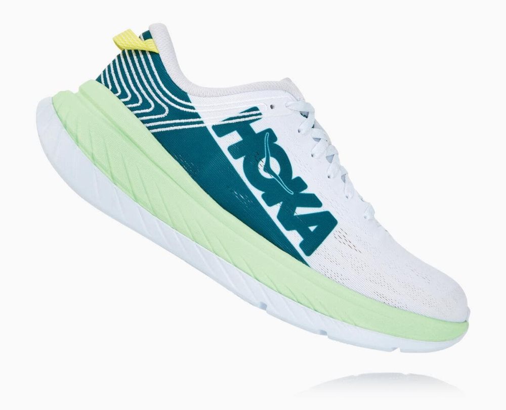 Hoka Carbon X Green Grey / White | 24853XJQF