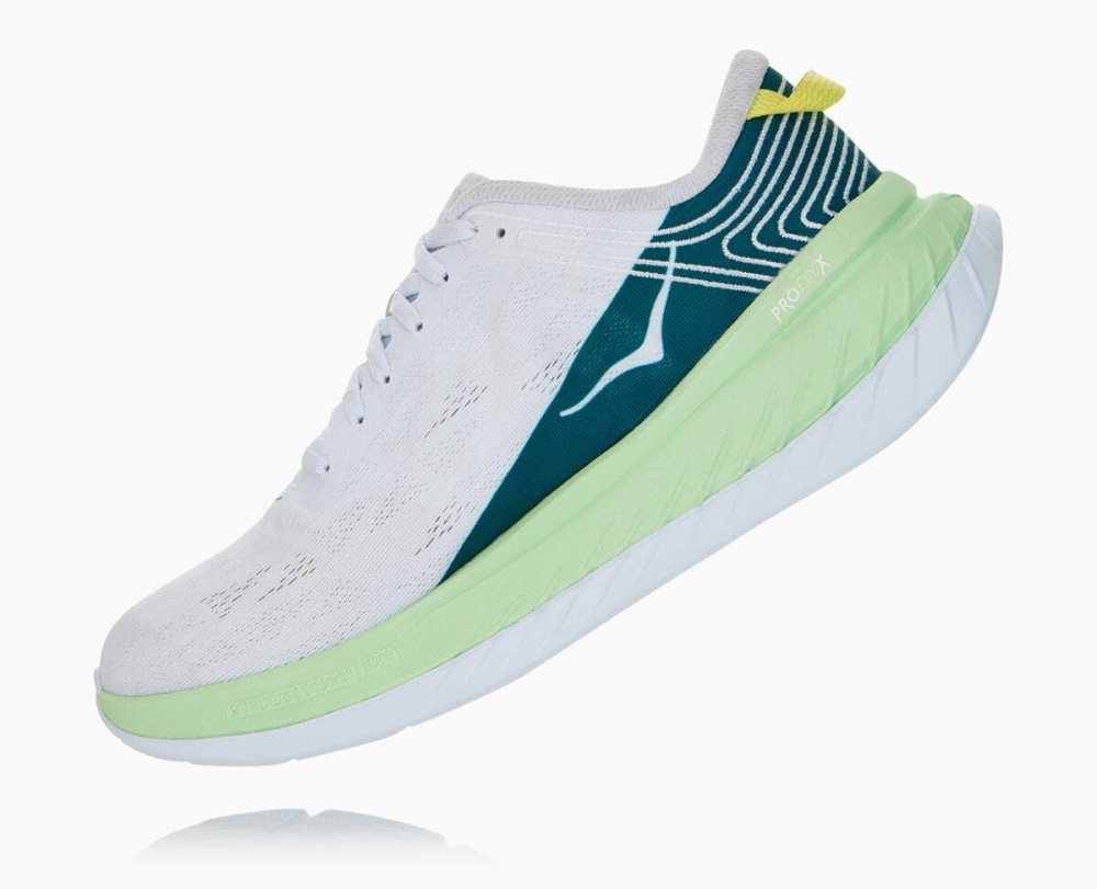 Hoka Carbon X Green Grey / White | 24853XJQF