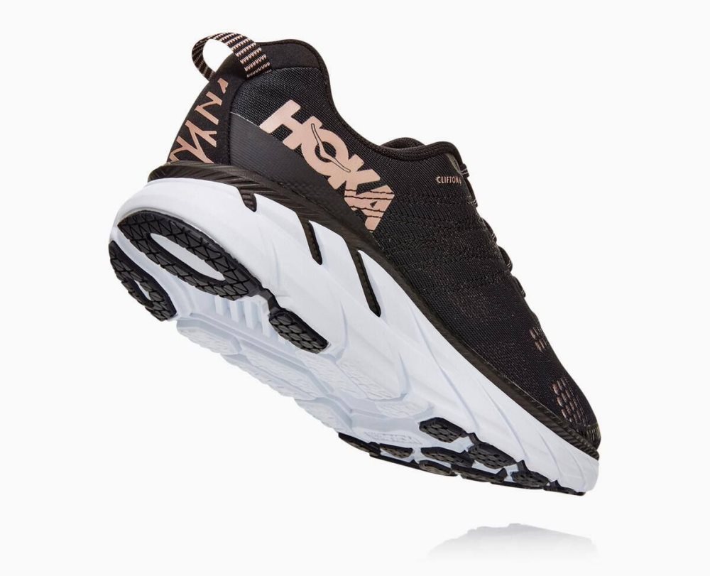 Hoka Clifton 6 Black / Rose Gold | 92386SJHG