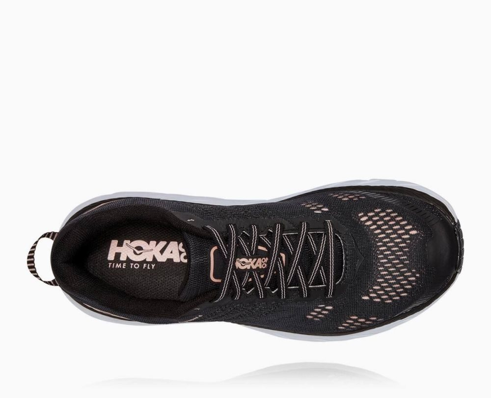 Hoka Clifton 6 Black / Rose Gold | 92386SJHG