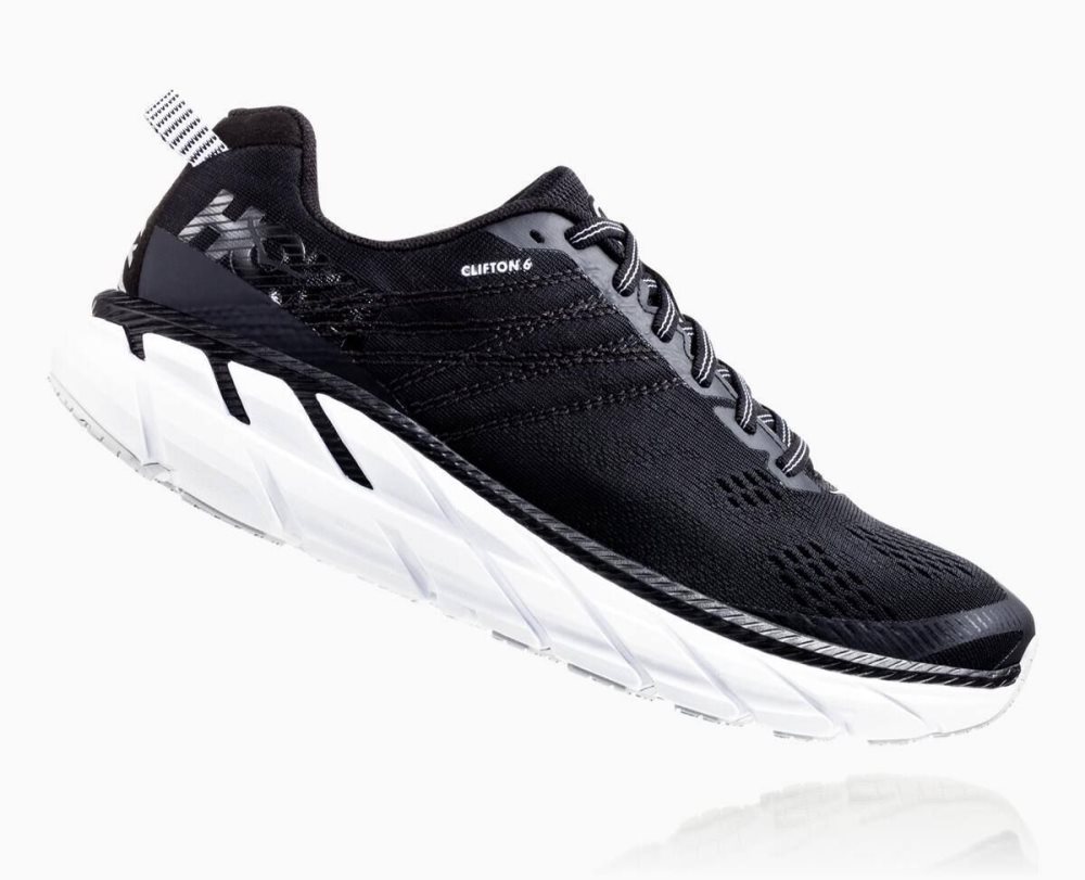 Hoka Clifton 6 Black / White | 24673VUNL