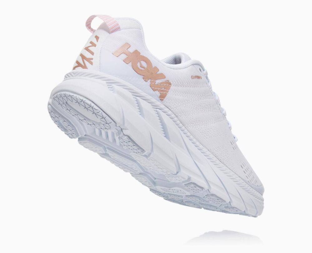 Hoka Clifton 6 White / Rose Gold | 80762KIPG