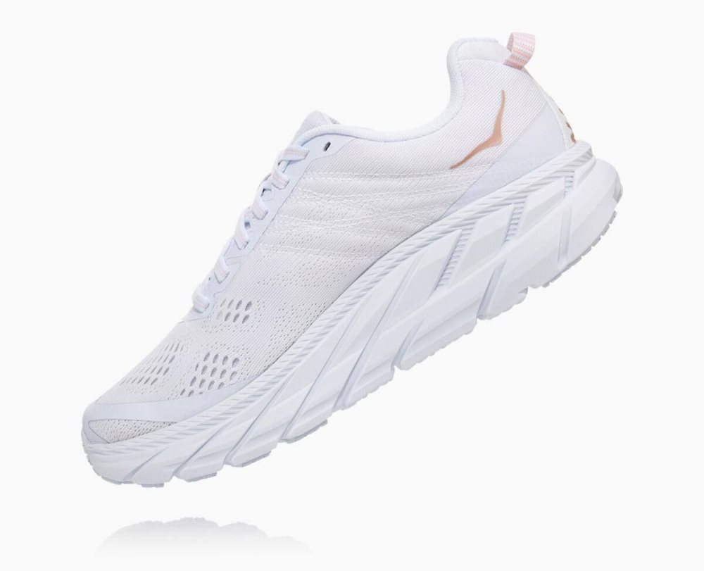 Hoka Clifton 6 White / Rose Gold | 80762KIPG