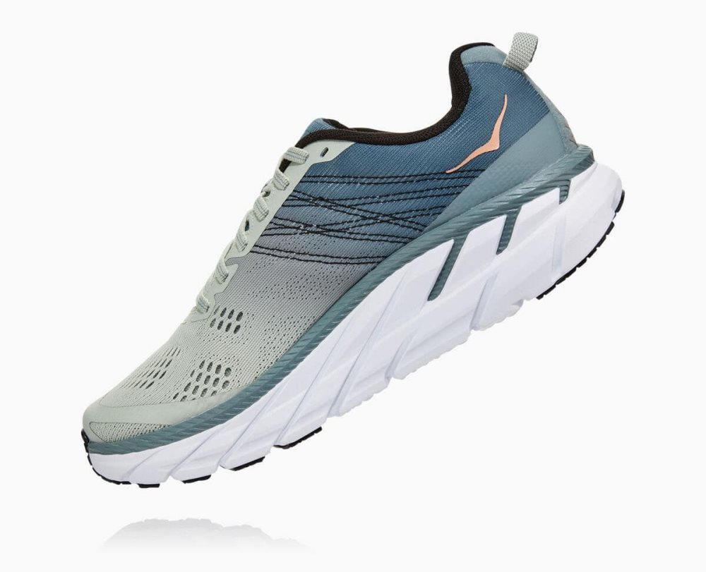 Hoka Clifton 6 Wide Lead/Sea Foam | 05931JLFW