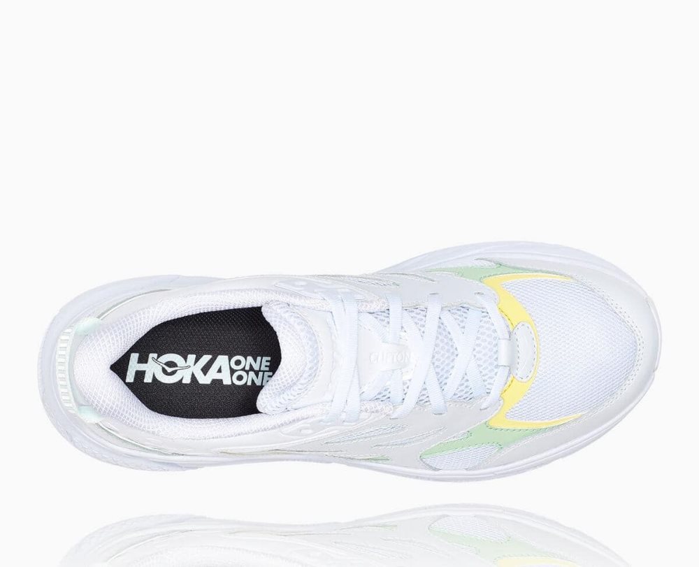 Hoka Clifton L White / Green Grey | 40613OSAH