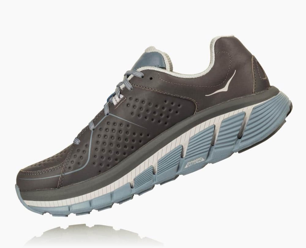 Hoka Gaviota Leather Grey | 03168AWZC