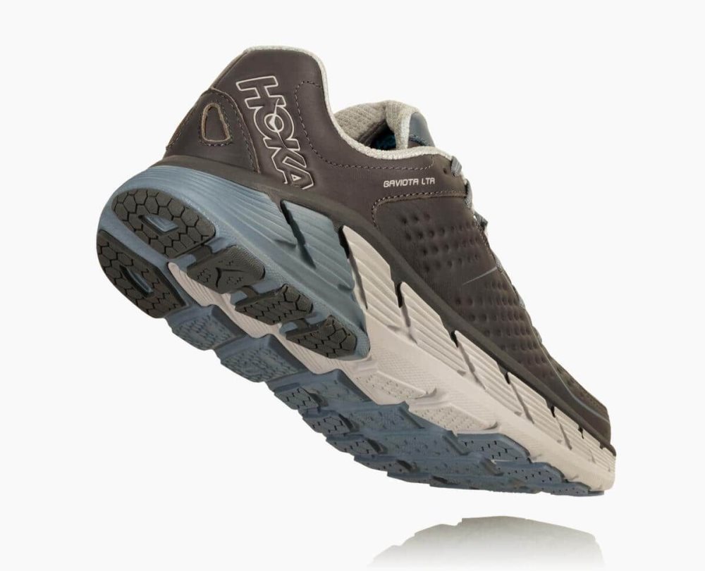 Hoka Gaviota Leather Grey | 61752NGKB