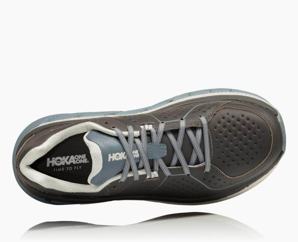 Hoka Gaviota Leather Grey | 61752NGKB