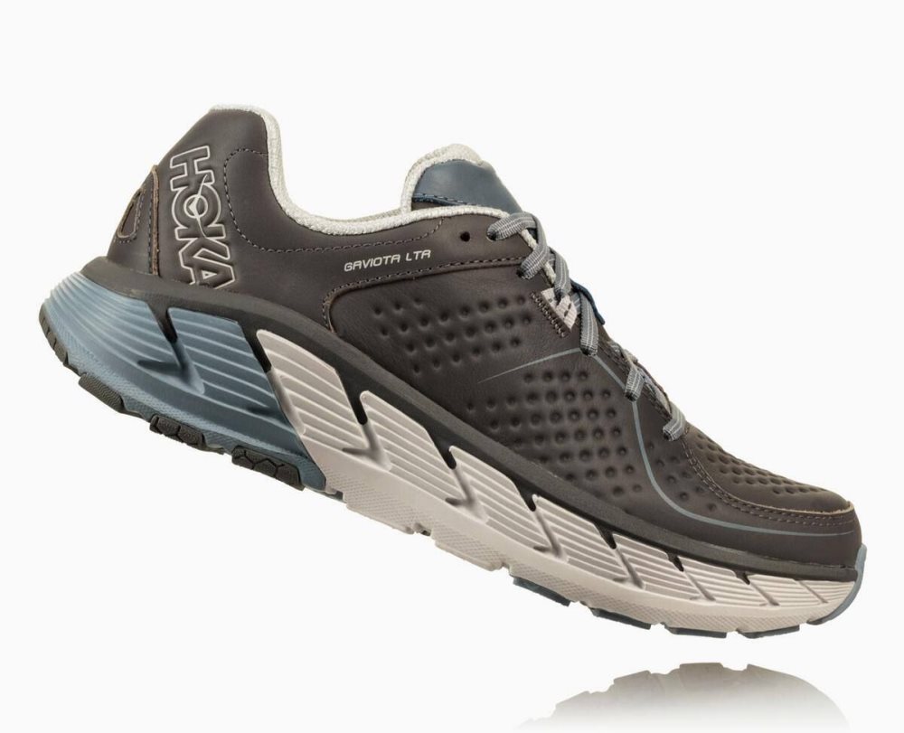 Hoka Gaviota Leather Grey | 80679UXLY