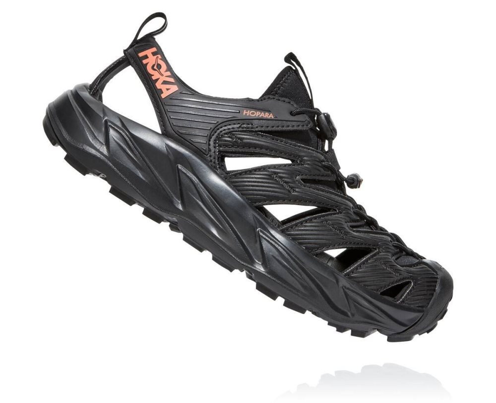 Hoka Hopara Black / Coral | 32048VQYA