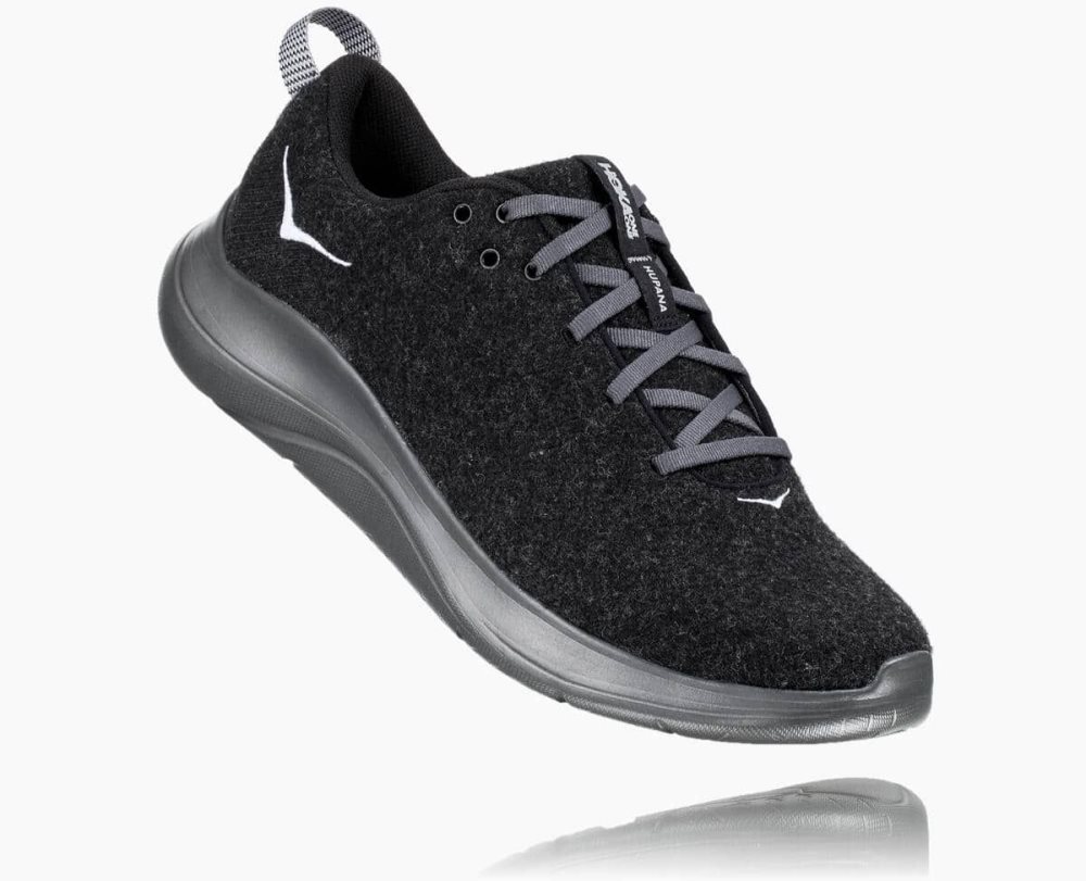 Hoka Hupana Flow Wool Black / Dark Grey | 52903ZUOL