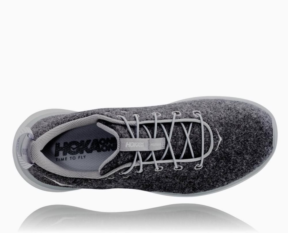 Hoka Hupana Flow Wool Dark Grey | 69723TKOB