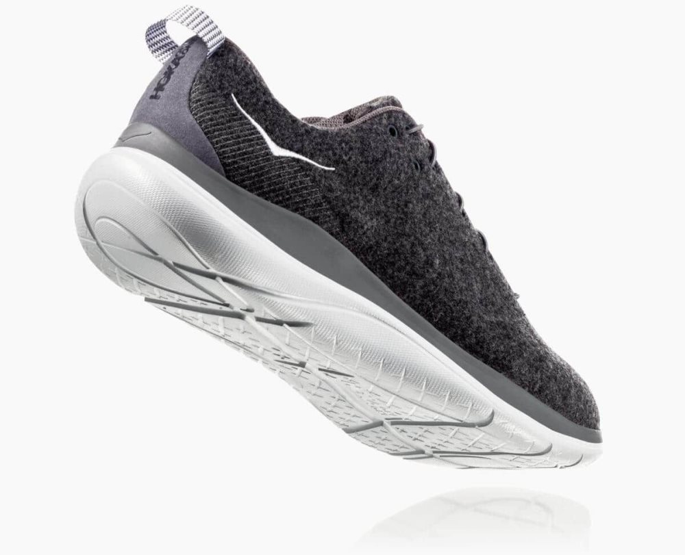 Hoka Hupana Flow Wool Dark Grey / Grey | 87043XBEA