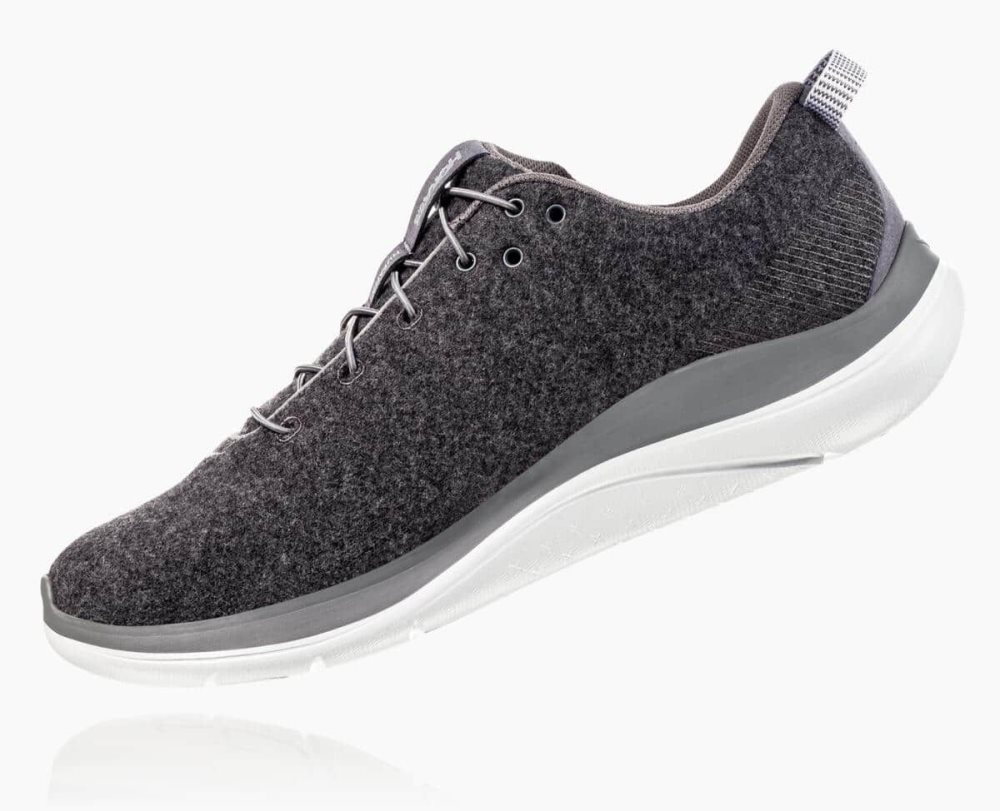 Hoka Hupana Flow Wool Dark Grey / Grey | 87043XBEA