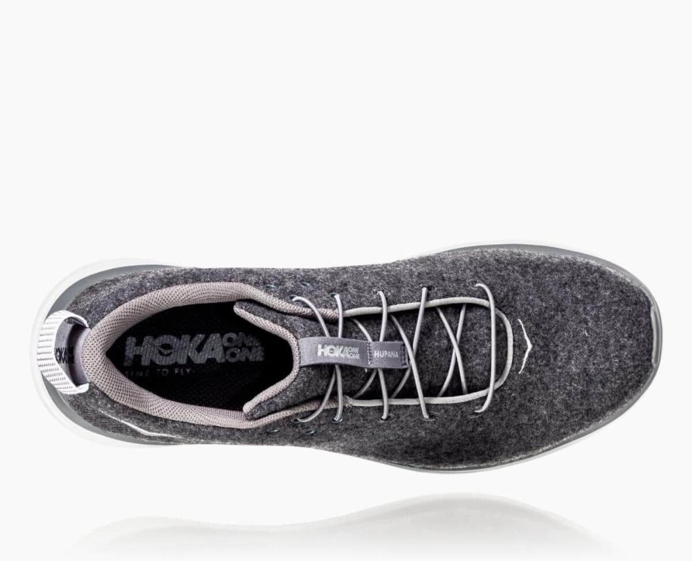 Hoka Hupana Flow Wool Dark Grey / Grey | 87043XBEA