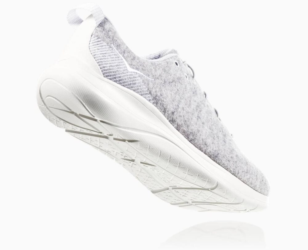 Hoka Hupana Flow Wool Lunar Rock/Blanc De Blanc | 17386HOXI