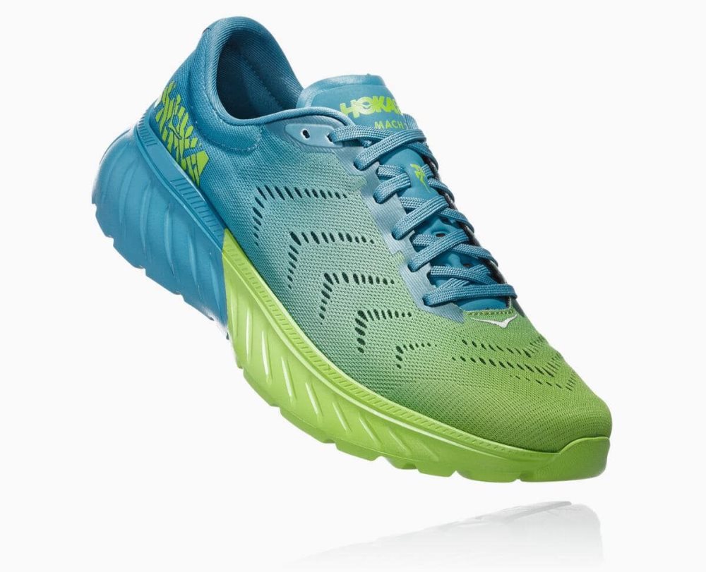 Hoka Mach 2 Blue / Light Green | 16950ZLGV