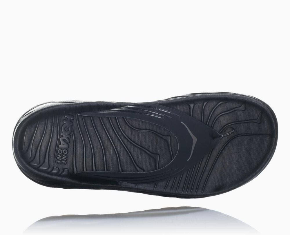 Hoka ORA Flip Black / Dark Grey | 96782NZOF