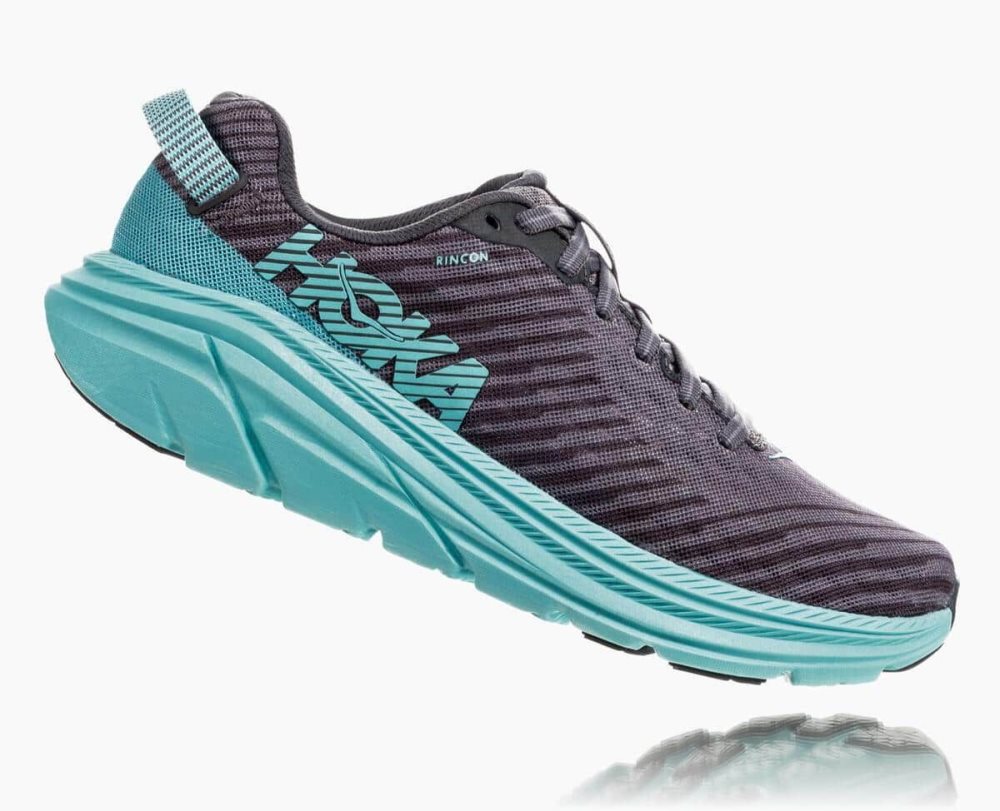 Hoka Rincon Grey / Light Turquoise Blue | 17430JYFM