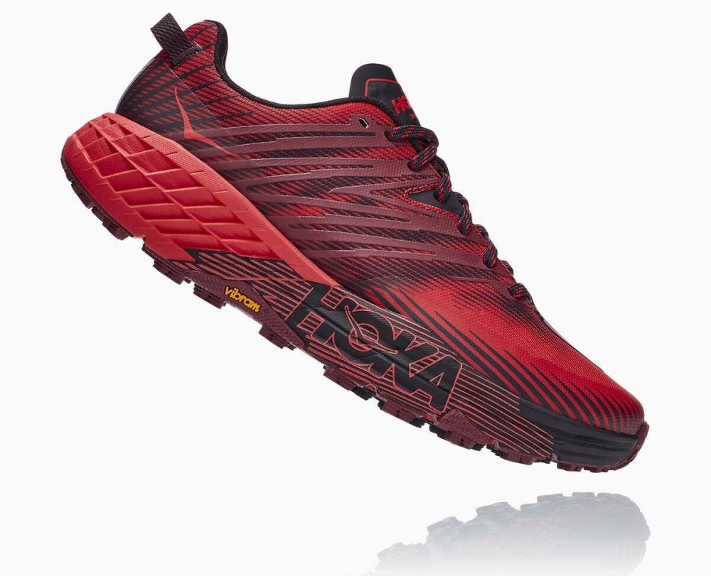 Hoka Speedgoat 4 Dark Brown / Red | 72931GKTU