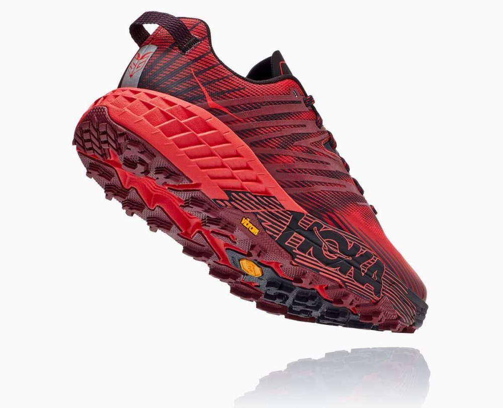 Hoka Speedgoat 4 Dark Brown / Red | 72931GKTU