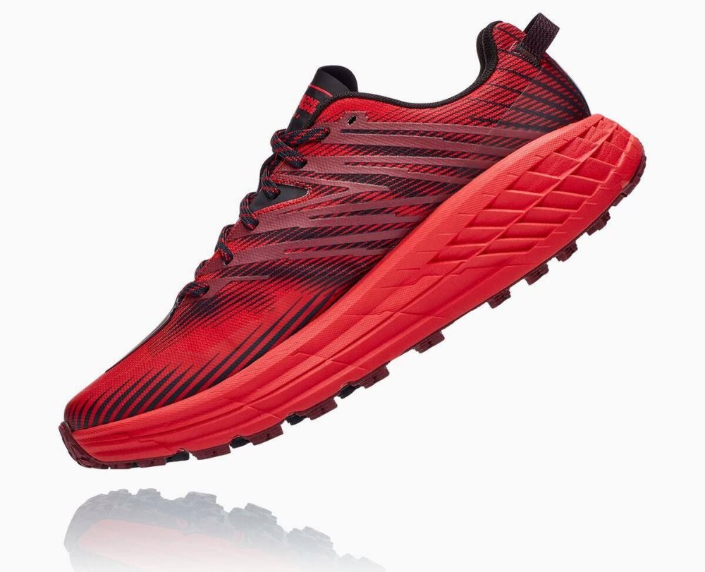 Hoka Speedgoat 4 Dark Brown / Red | 72931GKTU