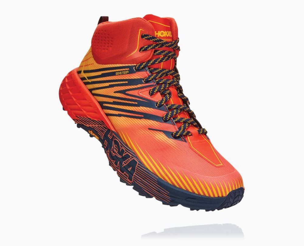 Hoka Speedgoat Mid GORE Red / Gold | 08524AIGE