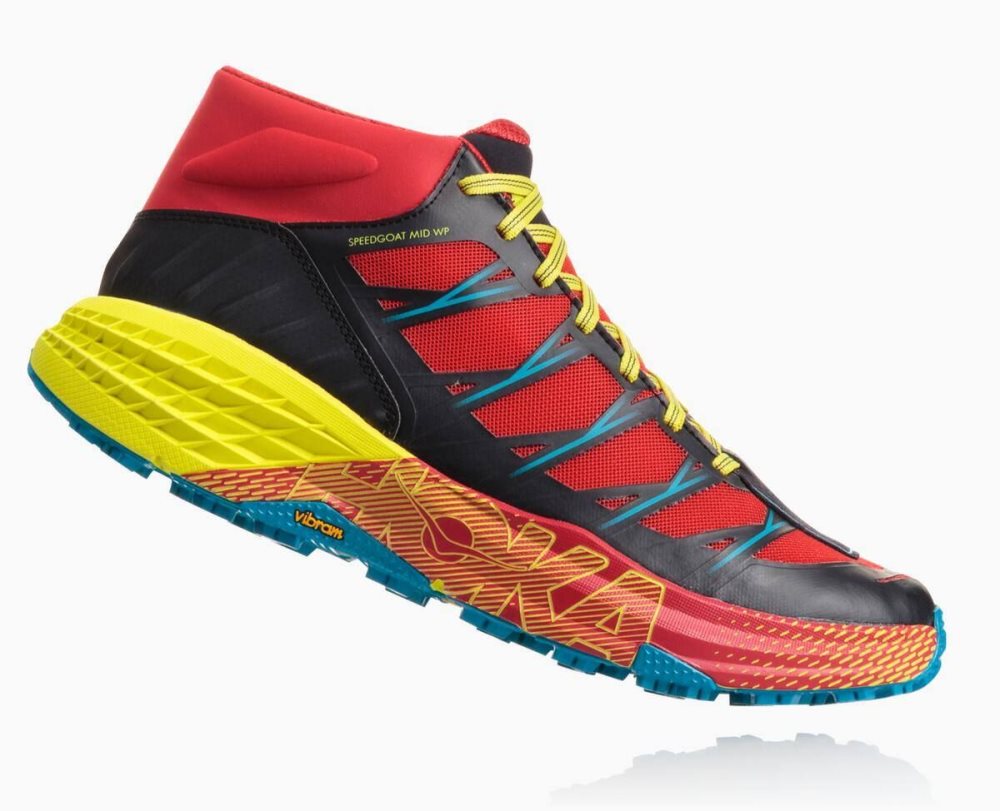 Hoka Speedgoat Mid Waterproof Red / Blue | 97824LTCG