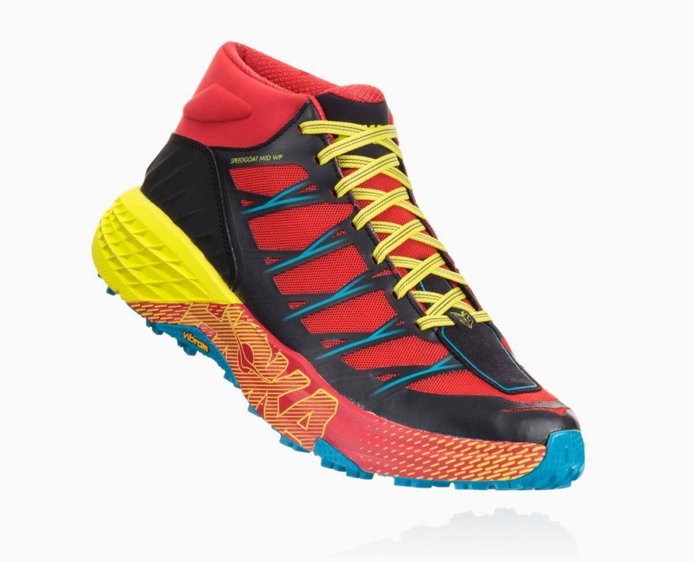 Hoka Speedgoat Mid Waterproof Red / Blue | 97824LTCG